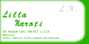 lilla maroti business card